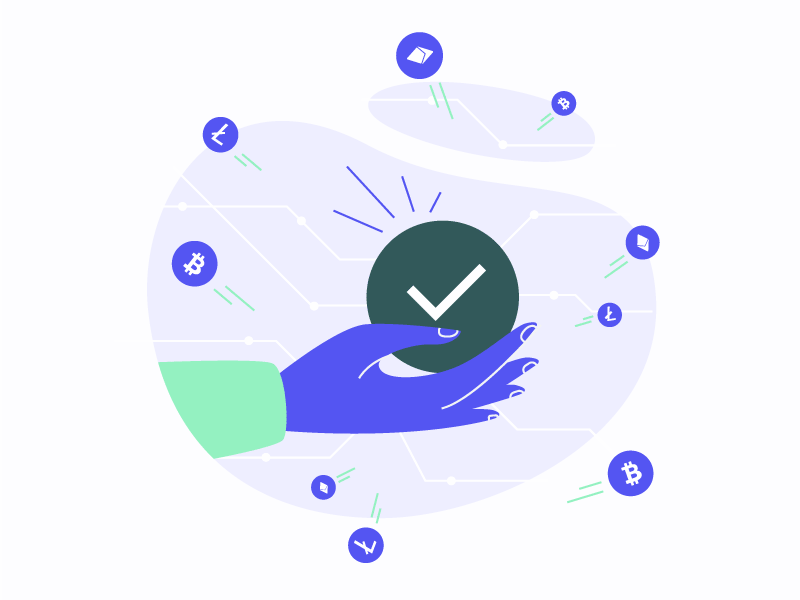 Success Screen Illustrations for a Cryptocurrency App appscreen blockchain check crypto cryptocurrency payment success success screen