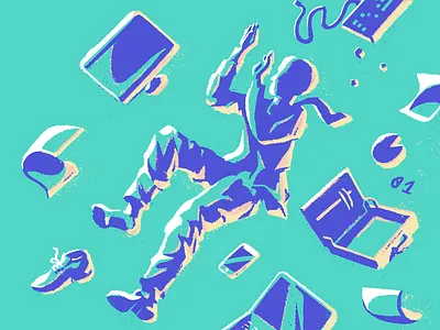 Artificial Intelligence vs. Human ai artificial editorial future illustration intelligence office photoshop piechota worker