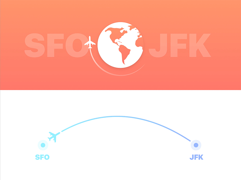 Tripactions Flight Search Loader Animation (FREEBIE) airport animation app interaction loader loading principle spinner travel tripactions ui uiux