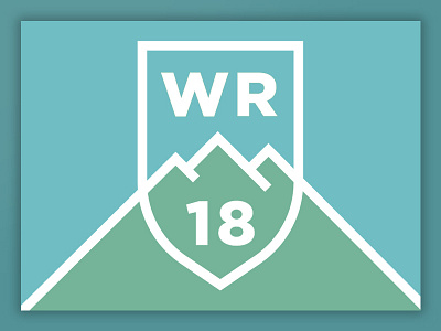 Winter Retreat Crest badge branding crest logo thick lines winter