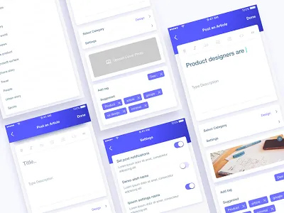 Articlex : Post app app design app landing page atriclex creative dribbble best shot illustration landing page new product profile template
