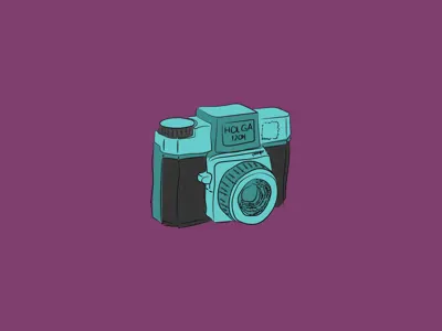 Holga Camera Illustration camera colorful film fun illustration illustrator photos simple sketch