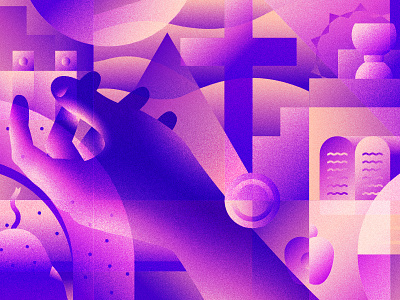 Citizens & Strangers sermon series art apple city cross crown crown of thorns garden hand holy grail purple snake ten commandments texture
