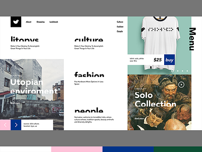 Clothing Brand Homepage brand clothing concept design homepage soloveyko web