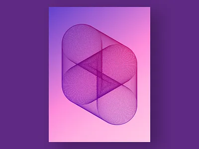 Untitled №6 abstract art challenge experiment geometric gradient modernism poster shapes untitled series yakim