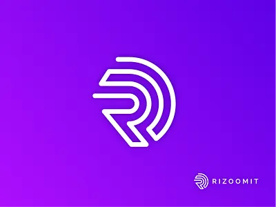 Logo Design for Rizoomit authenticity logo b2b logo branding design consultancy logo fingerprint logo logo design minimal logo r logo rhizome logo rizommit logo rotation logo secure logo