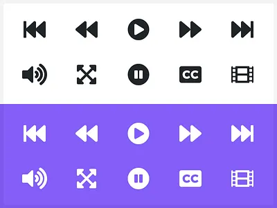 Video Player Icons awesome font font awesome icons light player regular solid symbols video video player