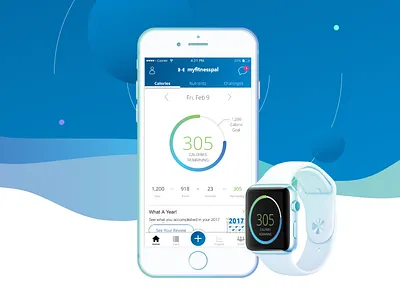 Redesign MyFitnessPal App app apple watch fitness ios mobile redesign uiux