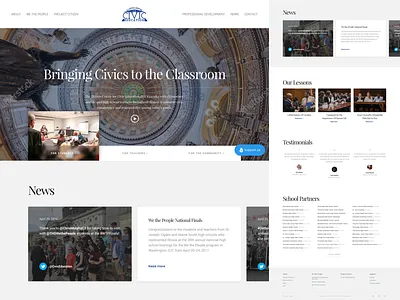 Illinois Center for Civic Educations civic education human illinois landing page lessons rights school testimonials web