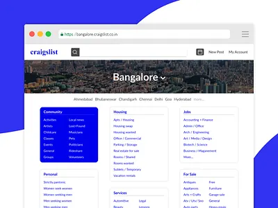 Craigslist Redesign Challenge challenge craigslist listing redesign uplabs