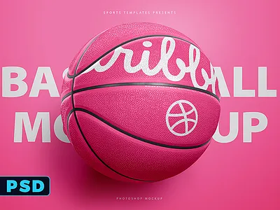 Basketball Ball photoshop Template Mockup ball basket basketball free freebie hoop mockup nba psd template