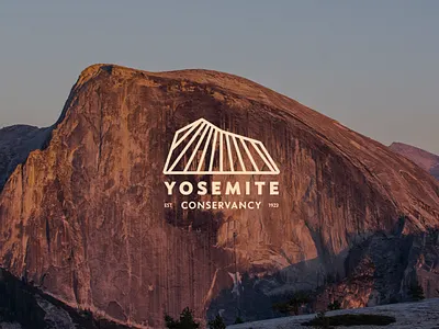Yosemite Conservancy branding conservancy identity line lines logo mountain national park yosemite yosemitechallenge