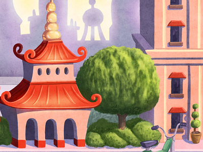 Ninja Race Background Art (Part 1) artwork asian background art boardgames concept art concept design digital art environment game art game design illustration japanese