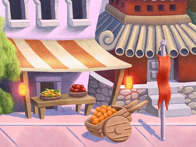 Ninja Race Background Art (Part 2) artwork asian background art boardgames concept art concept design digital art environment game art game design illustration japanese