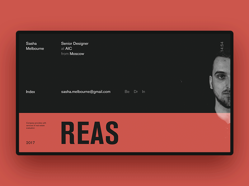 Portfolio concept portfolio typography ui web