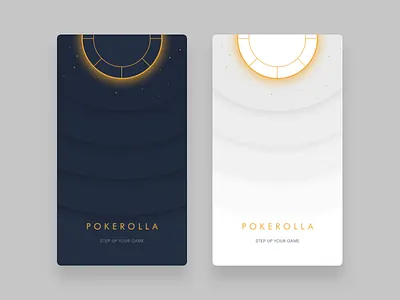 Opening Screen for Pokerolla android app clean game ios minimal onboarding poker poker app splash screen ui ux