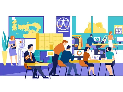 Office quiz batman flat illustration office quiz raiffeisenbank superman vector