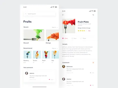 Dessert _02 dessert fruit layout tea time ui ux vegetables