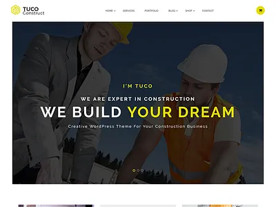 Tuco - Construction & Building WordPress Theme architecture builder building business company construction contractor corporate creative industry painter plumber