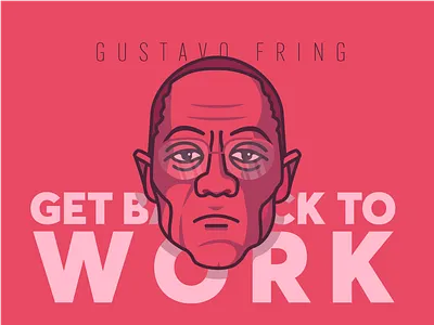 Gus Fring 2d 3d art character design flat illustration lettering typography