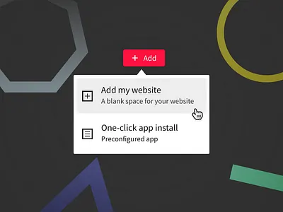 Instance creation dropdown dropdown icon ui