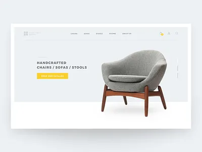 Furniture Web Design Concept chairs eccomerce furniture ui design ux design web design
