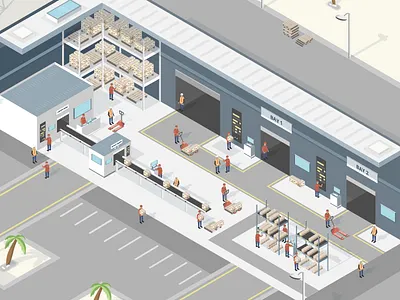 Industrial Factory - Saudi Arabia (IoT) branding design factory illustration manufacturing production saudi arabia smart city smart technology