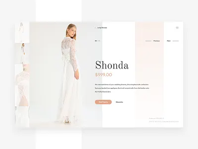 Wedding Fashion Shop Concept app concept fashion flowers pwa shop ui ux web wedding white woman