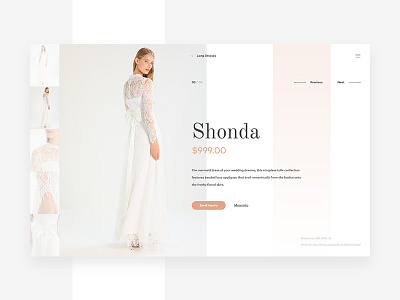 Wedding Fashion Shop Concept app concept fashion flowers pwa shop ui ux web wedding white woman