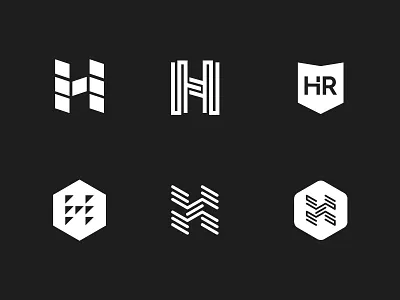 H mark explorations badges brand branding hr human resources identity logo package package design packaging software