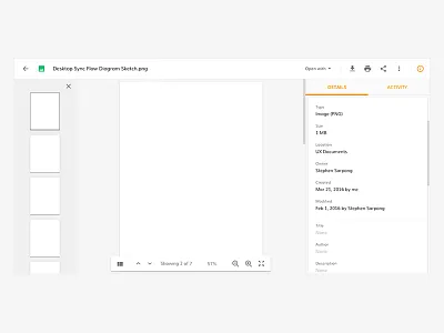File Viewer component details file framework pagination template thumbnail ui ux viewer