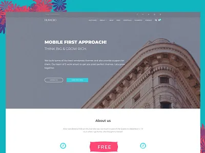 Numero - Free Corporate HTML5 Website Template blog bootstrap corporate css css3 design free html portfolio responsive template website