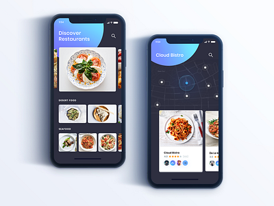 Restaurant Apps Concept app app design custom design food gredient in ios ios mobile app iphone mark minimalist mobile app mobile app development mobile ui mobile ui design mobile ui kit trend ui animation ux ux ui