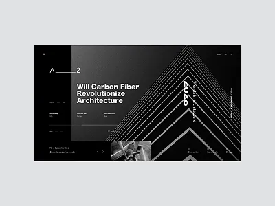 A_____2 architecture black landing page minimal typography