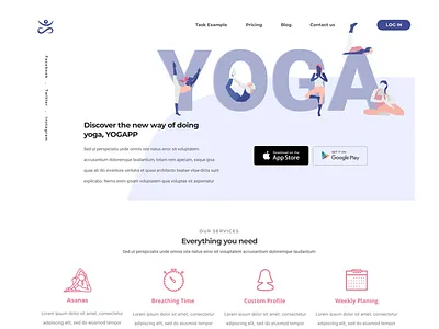 Yoga app app asana illustration ui website yoga