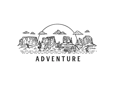 Adventure, Create, Discover adventure create desert design discover hand drawn handmade illustration mountain ocean series