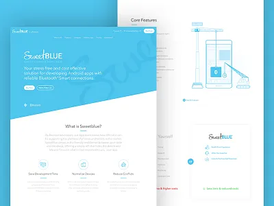 SweetBlue Website android bluetooth illustration ui ux web design website