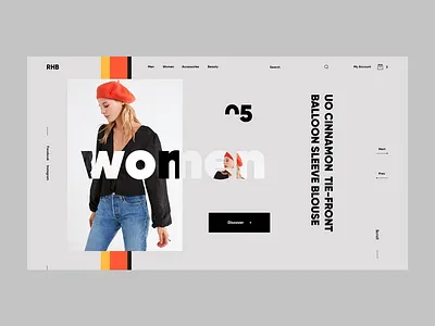 RHB2 art design fashion giga landing photograpgy product tamarashvili ui ux web