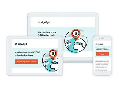 Responsive Email Template for Signifyd branding clean email landing page layout marketing responsive simple template ui web site website