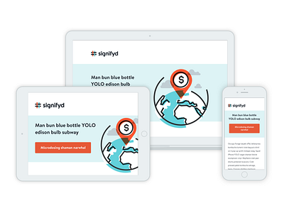 Responsive Email Template for Signifyd branding clean email landing page layout marketing responsive simple template ui web site website