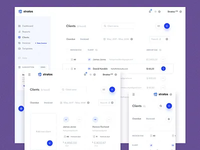 Invoices 1.50 - RWD dashboard finanace financial graph list statistics