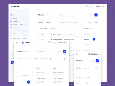Invoices 1.50 - RWD dashboard finanace financial graph list statistics