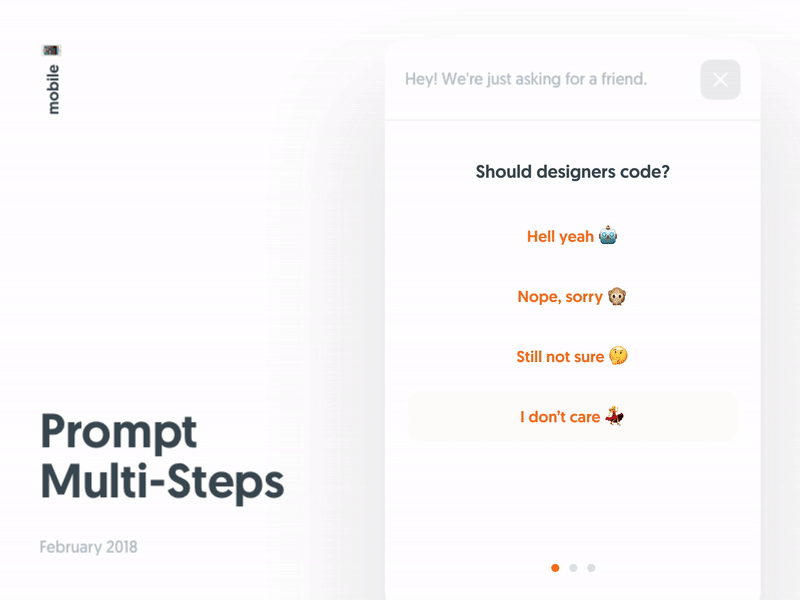 Prompt Multi-Steps, Kitt : Ornikar Design System component design system framer keynote map origami prompt style guide ui kit