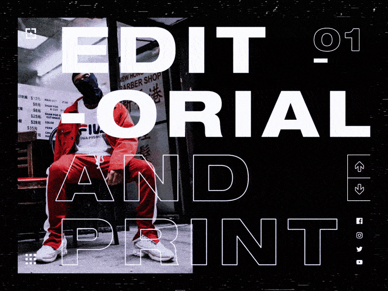 Photo Transitions gallery glitch photo site photography transitions ui ux vhs web design website