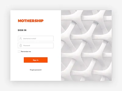Sign In Form creative design flat in progress orange project sign in ui ux web design