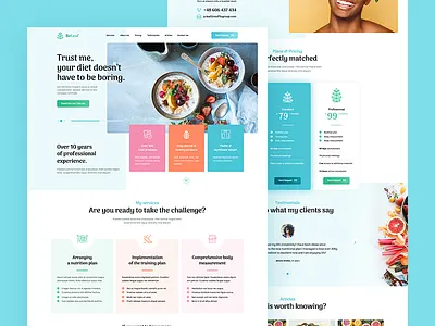 🌿 BeLeaf agency blog concept creativee dietician poland theme ui ux visiontrust web website