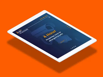 Logic fire and security home page landing page responsive ux web design
