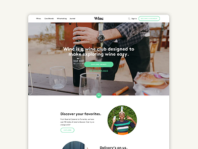 Winc Web Experience art direction branding product design ui ux web design website