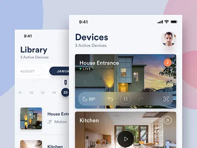 Smart Security Camera App app ios iphone iphone x security smart ui user interface