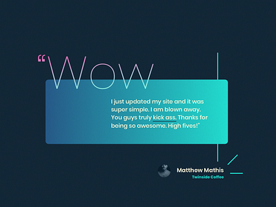 Daily UI #39: Testimonial daily ui dailyui desktop testimonial
